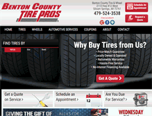 Tablet Screenshot of bentoncountytire.com